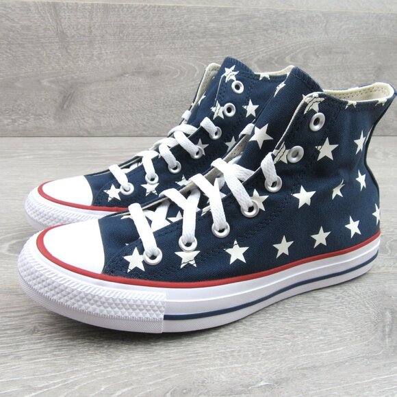 Converse Chuck Taylor All Star HI Archive Stars Womens Size 7.5 Navy NEW - Picture 4 of 14